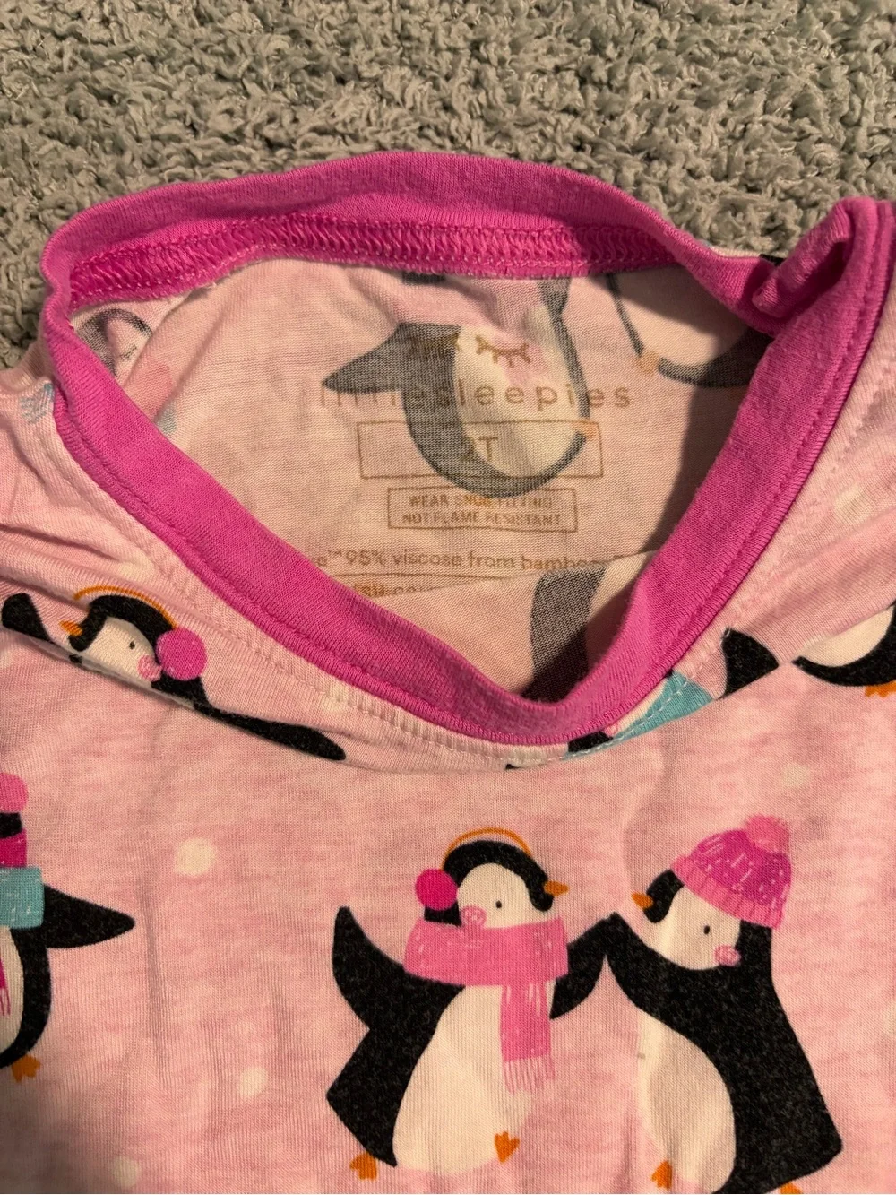 Little sleepies pink penguin